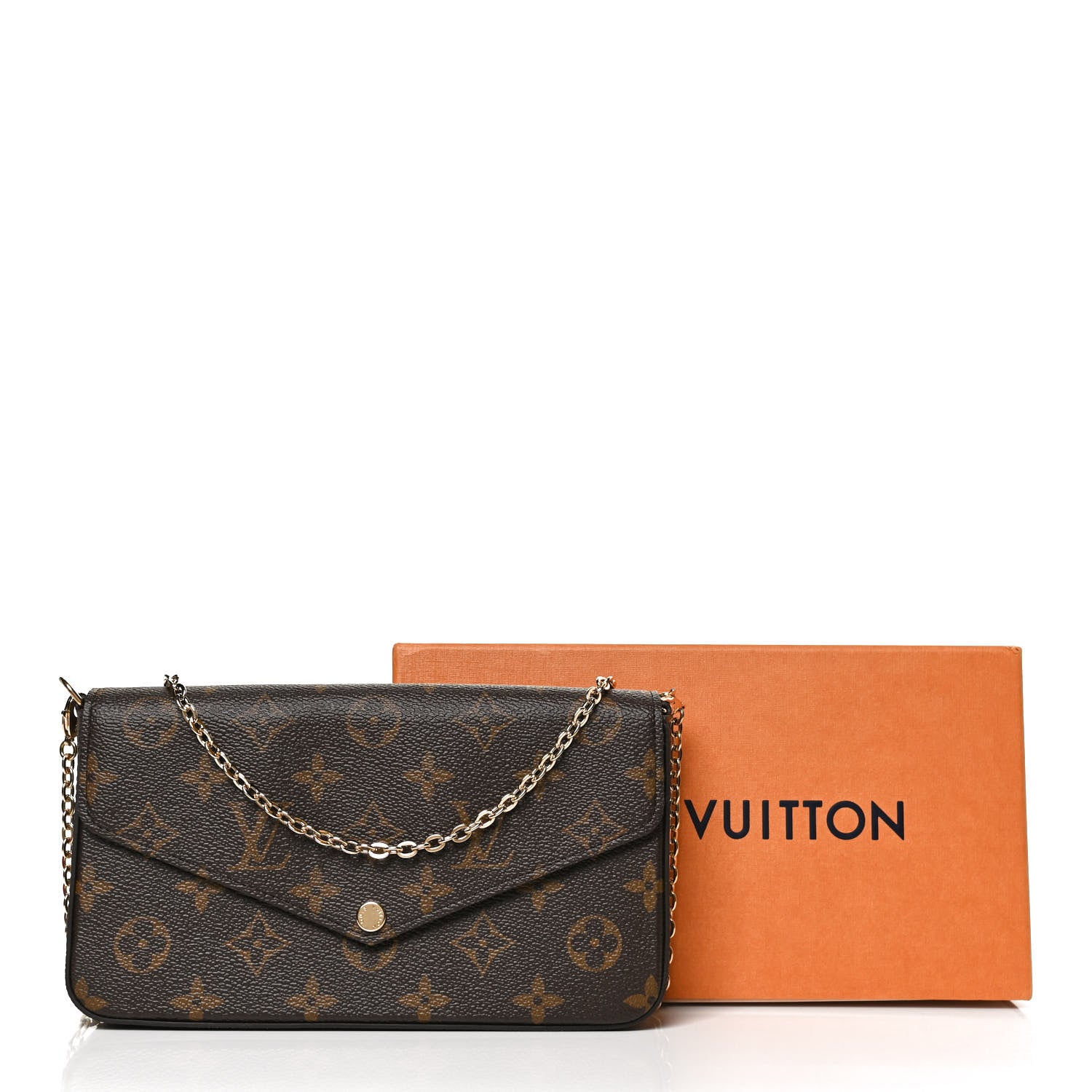 Louis Vuitton Monogram Pochette Felicie Chain Wallet Fuchsia 12 of 12
