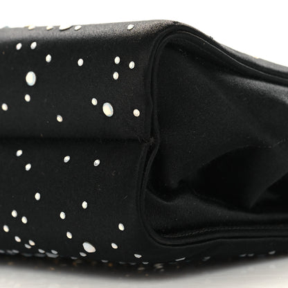 Judith Leiber Crystal Trim Satin Evening Bag Clutch Black 7 of 13