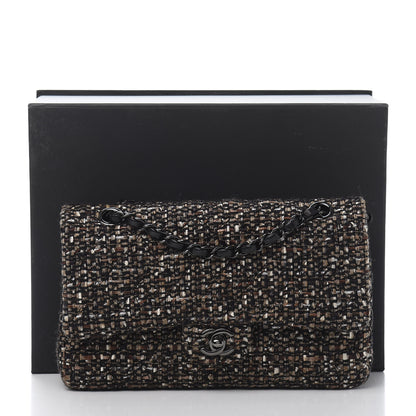Chanel Tweed Quilted Medium Double Flap Brown 11 of 11