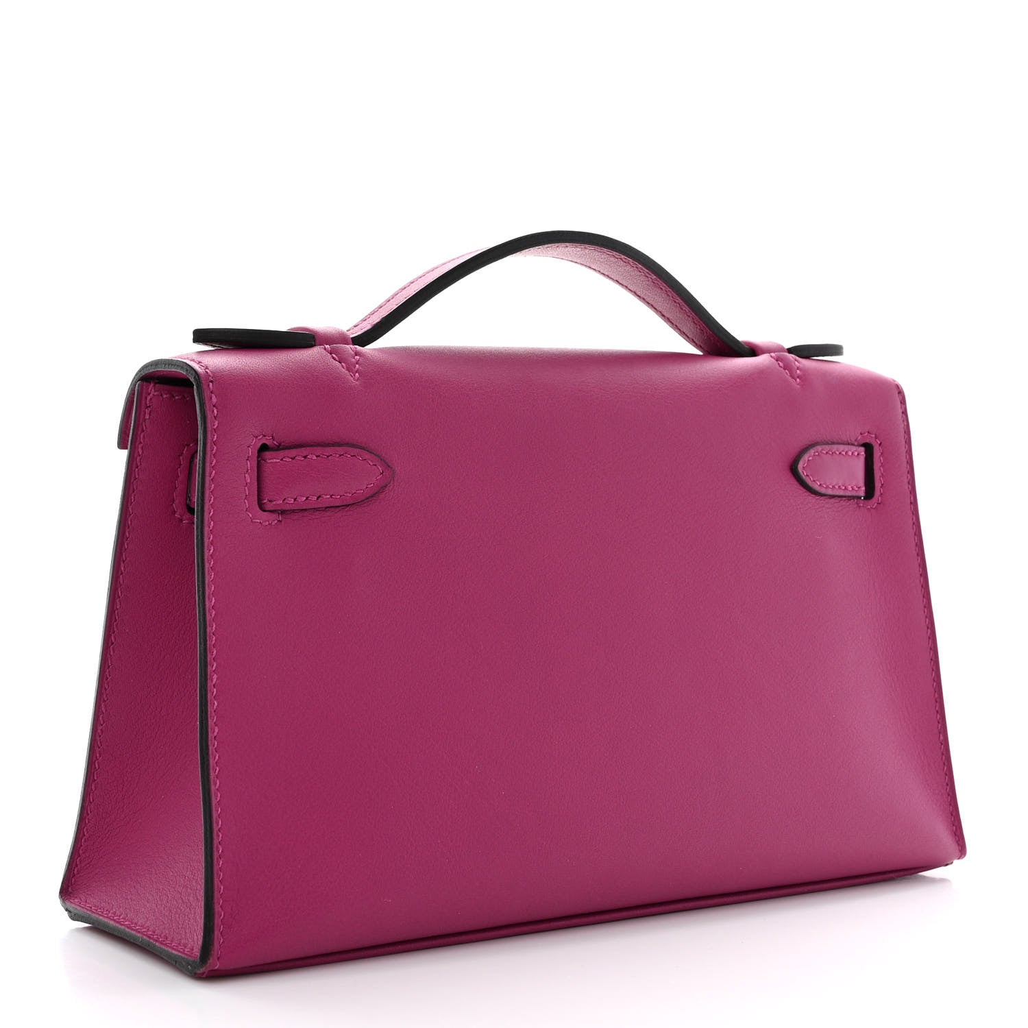 Hermes Swift Kelly Pochette Clutch Rose Pourpre 3 of 10