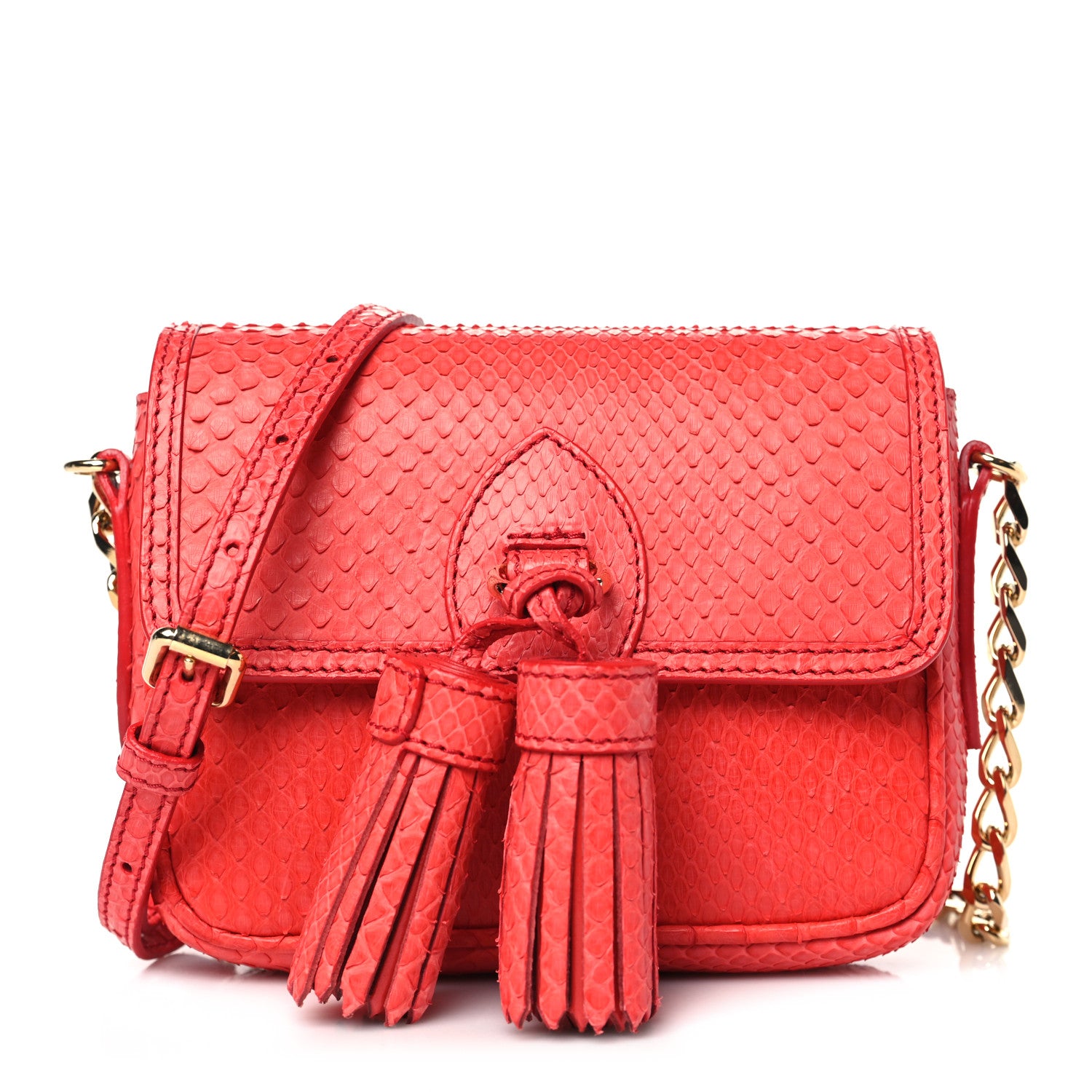 Burberry Python London Mini Berkeley Crossbody Bag Cadmium Red 1 of 11