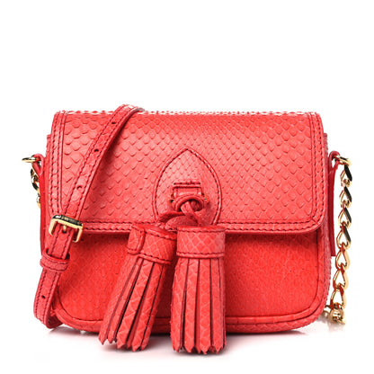 Burberry Python London Mini Berkeley Crossbody Bag Cadmium Red 1 of 11