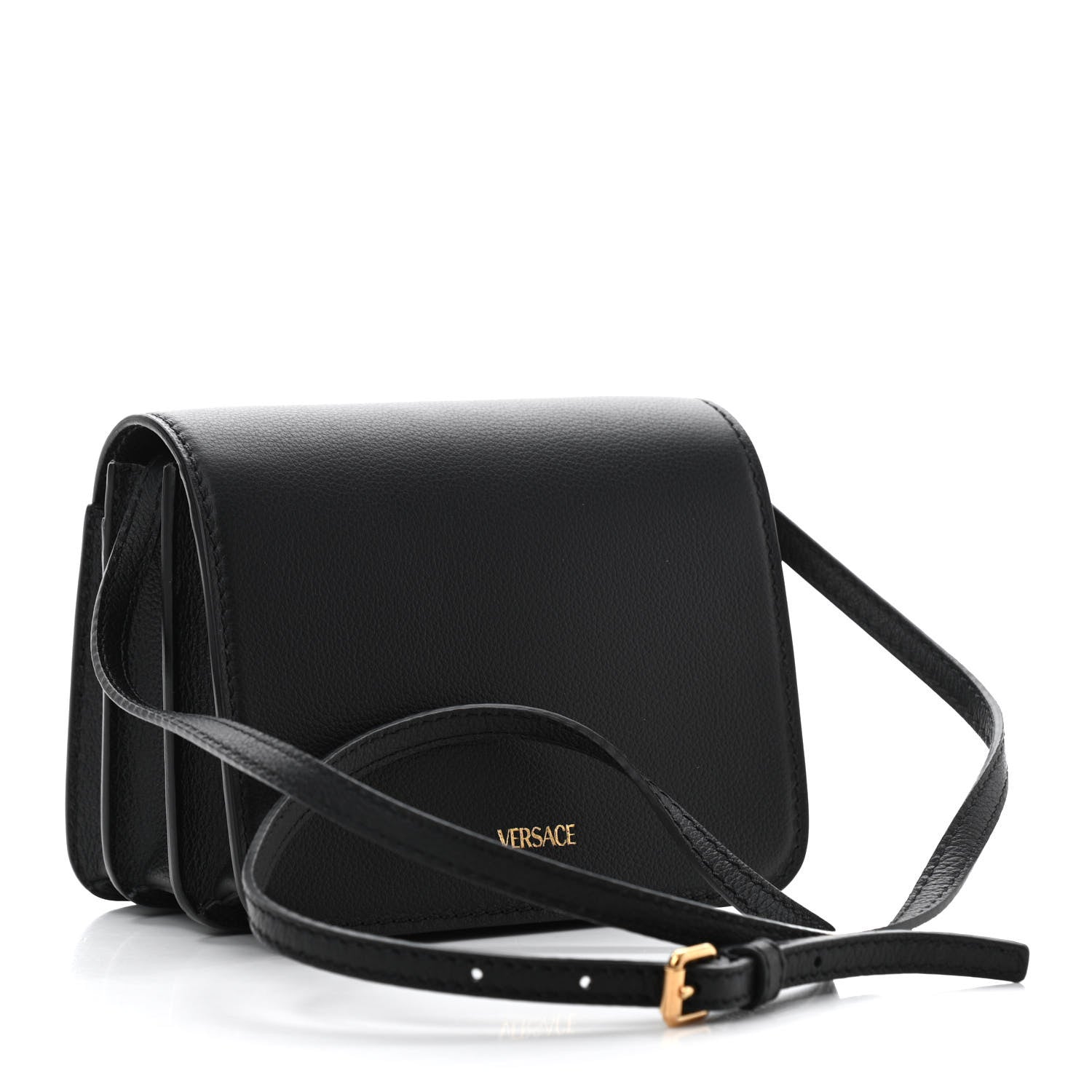 Versace Grained Calfskin La Medusa Shoulder Bag Black 3 of 10