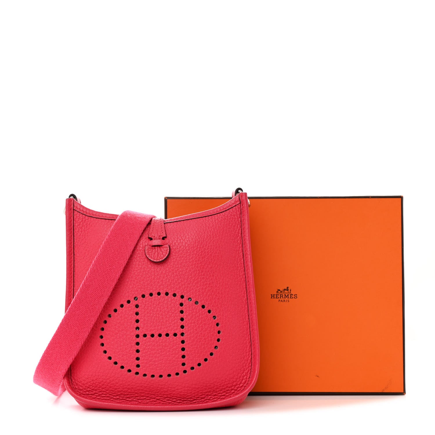 Hermes Taurillon Clemence Evelyne TPM Rose Extreme 11 of 11