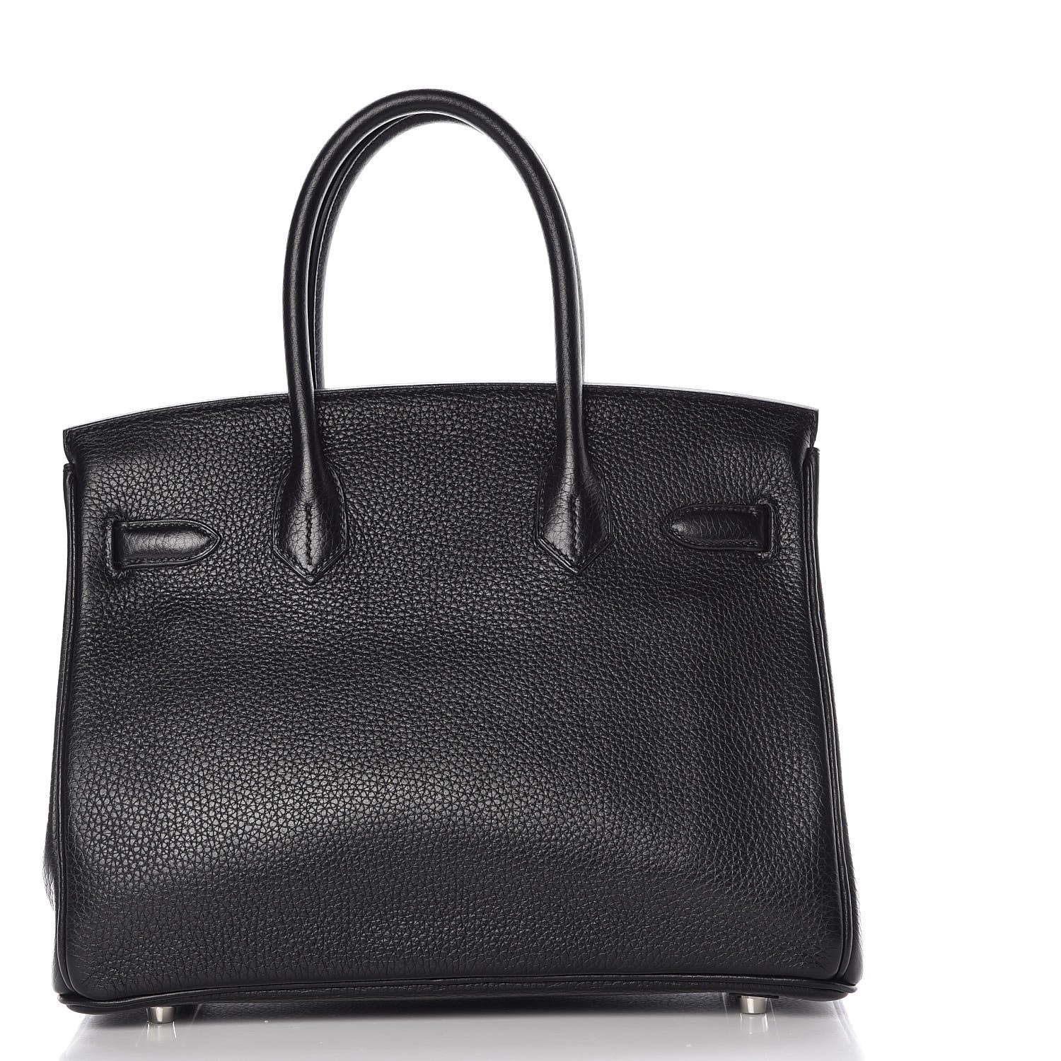 Hermes Taurillon Clemence Birkin 30 Black 6 of 70