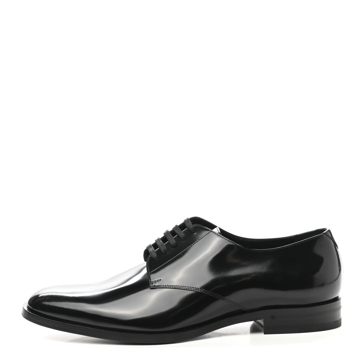 Saint Laurent Patent Calfskin Mens Smoking 25 Derby Lace Up Shoes 45 Black 1 of 10