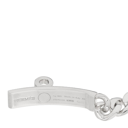 Hermes Sterling Silver TPM Kelly Gourmette Bracelet XS 3 of 4