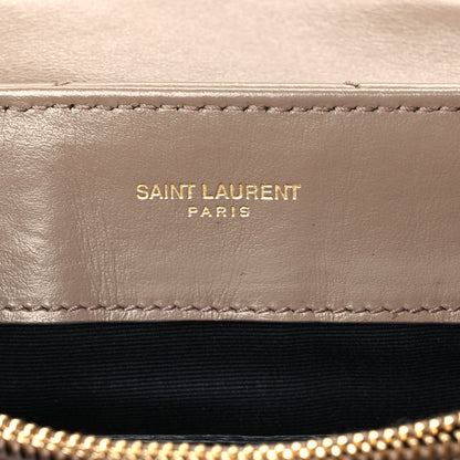 Saint Laurent Calfskin Y Quilted Monogram Small Loulou Chain Satchel Dark Beige 5 of 10