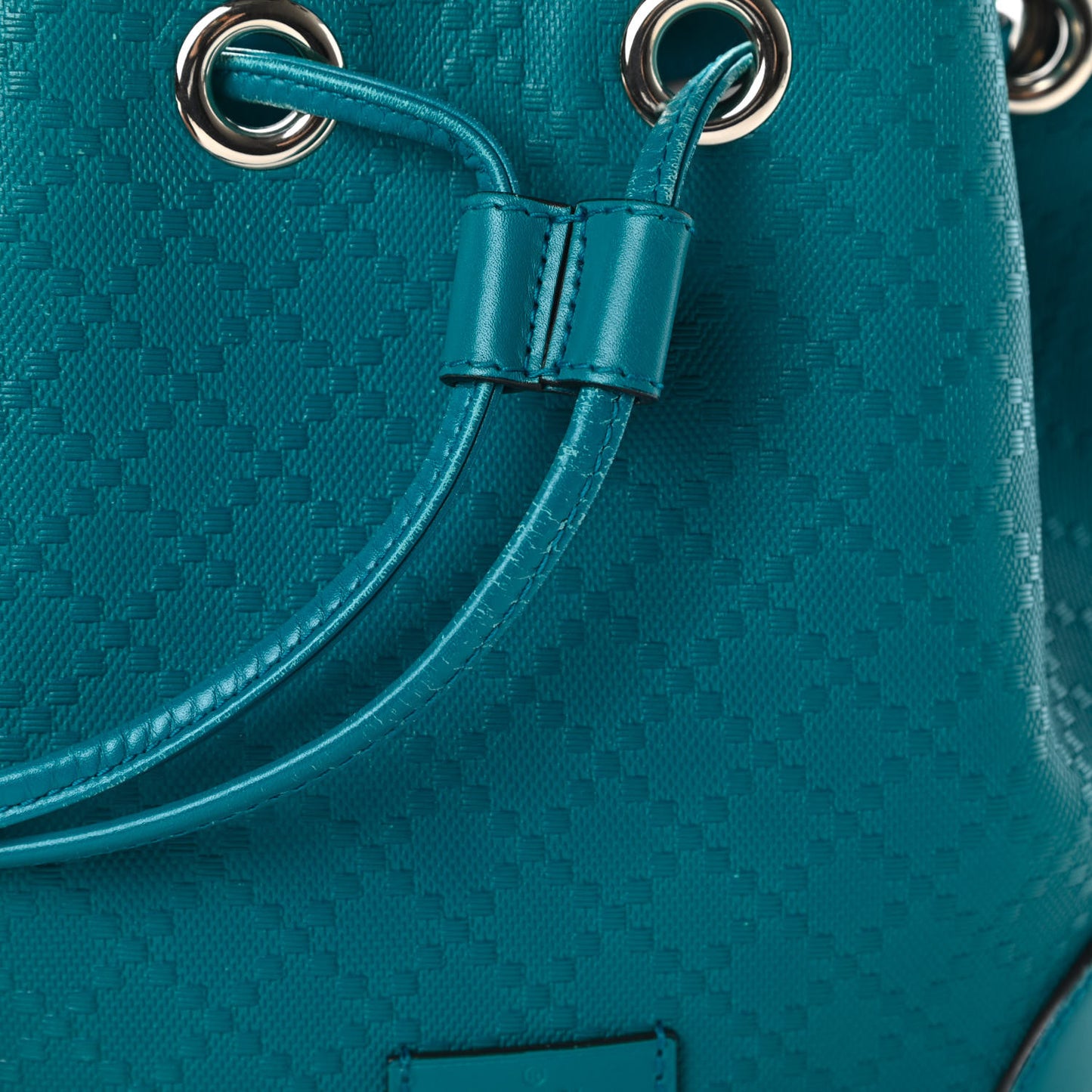 Hilary Lux Bright Diamante Small Bucket Bag Deep Cobalt