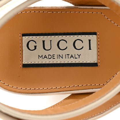 Gucci Quentin Granada Kid Horsebit 25/60mm Platform Sandals 38 Mystic White 8 of 12