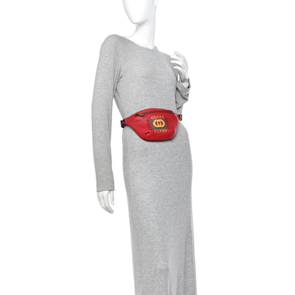 Gucci Grained Calfskin Small Logo Belt Bag Hibiscus Red 2 of 10