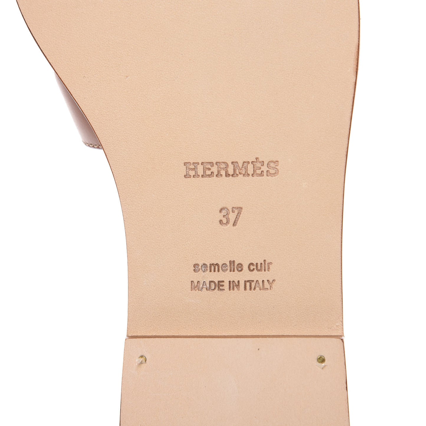 Box Calfskin Oran Sandals 37 Gold
