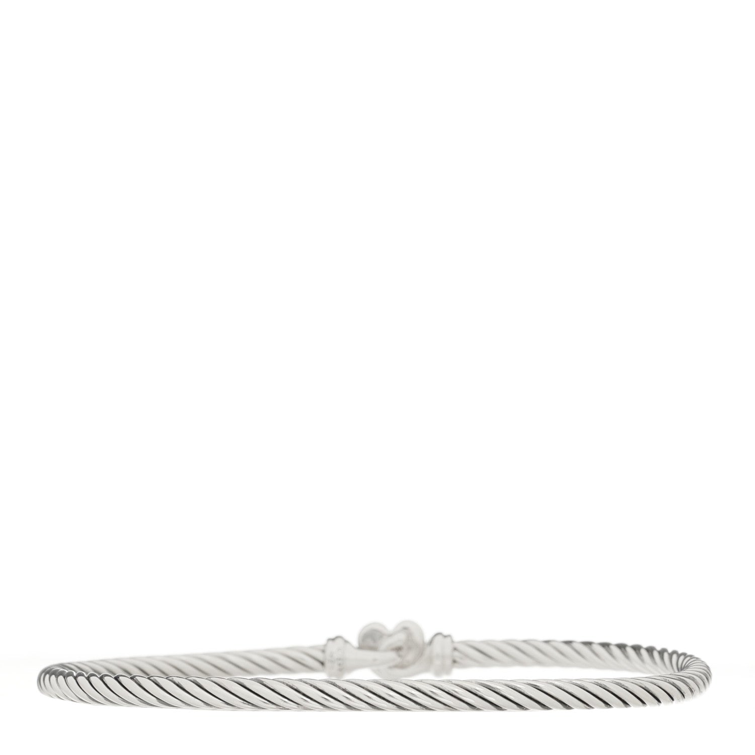 David Yurman Sterling Silver Diamond Cable Collectibles Heart Bracelet 2 of 3