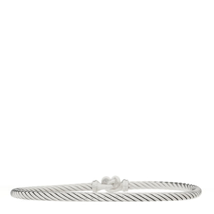 David Yurman Sterling Silver Diamond Cable Collectibles Heart Bracelet 2 of 3