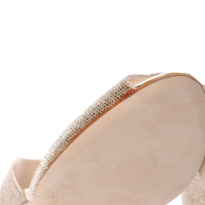 Jimmy Choo Glitter Logan D'Orsay Pumps 38.5 Gold 10 of 12