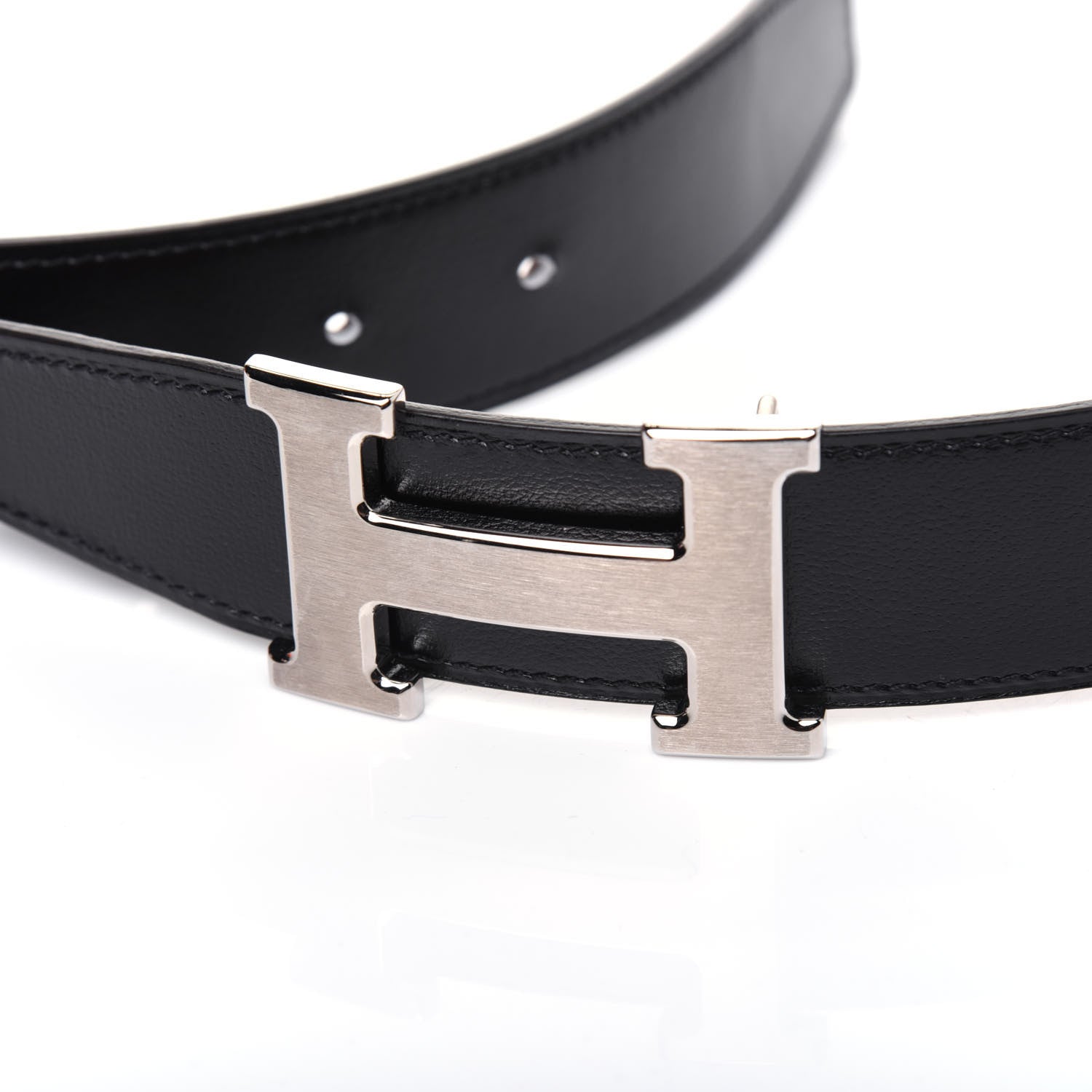 Hermes Box Togo 32mm H Belt 85 Black Gold 7 of 8