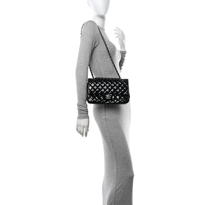 Chanel Patent Quilted Medium Double Flap Black 2 of 20
