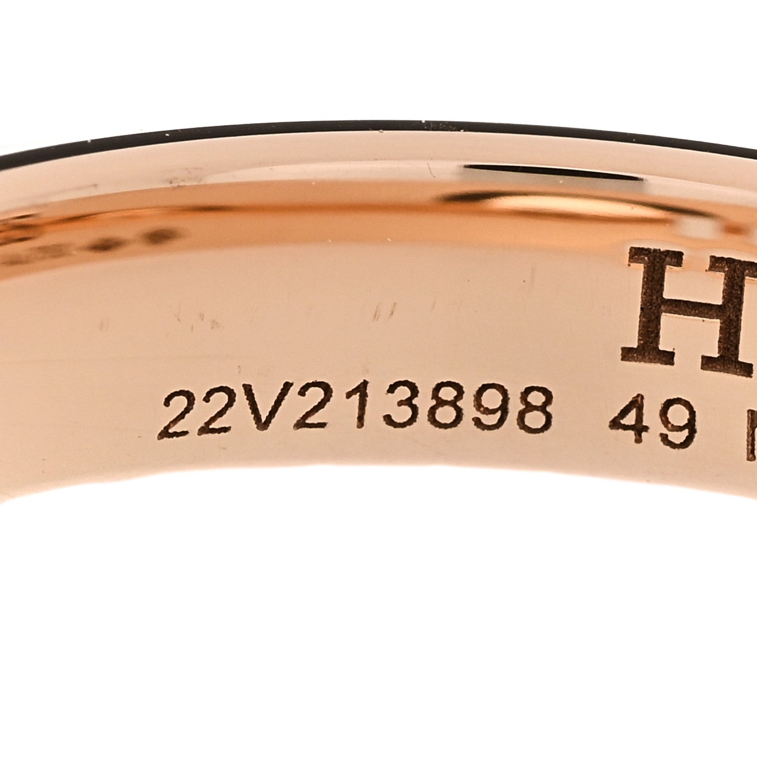 Hermes 18K Rose Gold Diamond Ever Herakles Wedding Band Ring 49 4.75 5 of 7