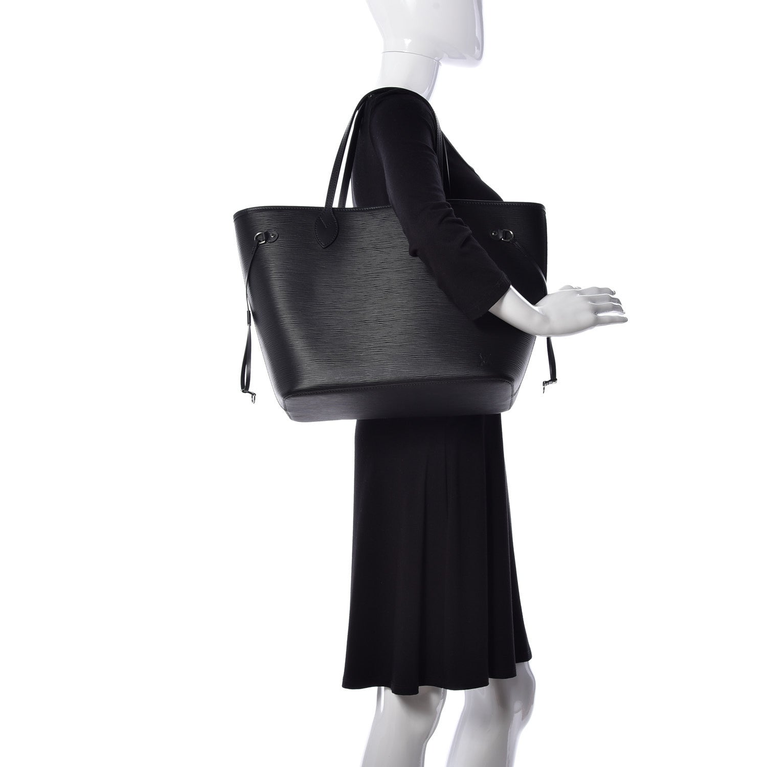 Louis Vuitton Epi Neverfull MM Black 2 of 8