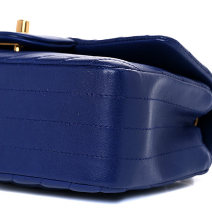 Chanel Lambskin Chevron Quilted Mini Rectangular Flap Blue 8 of 10