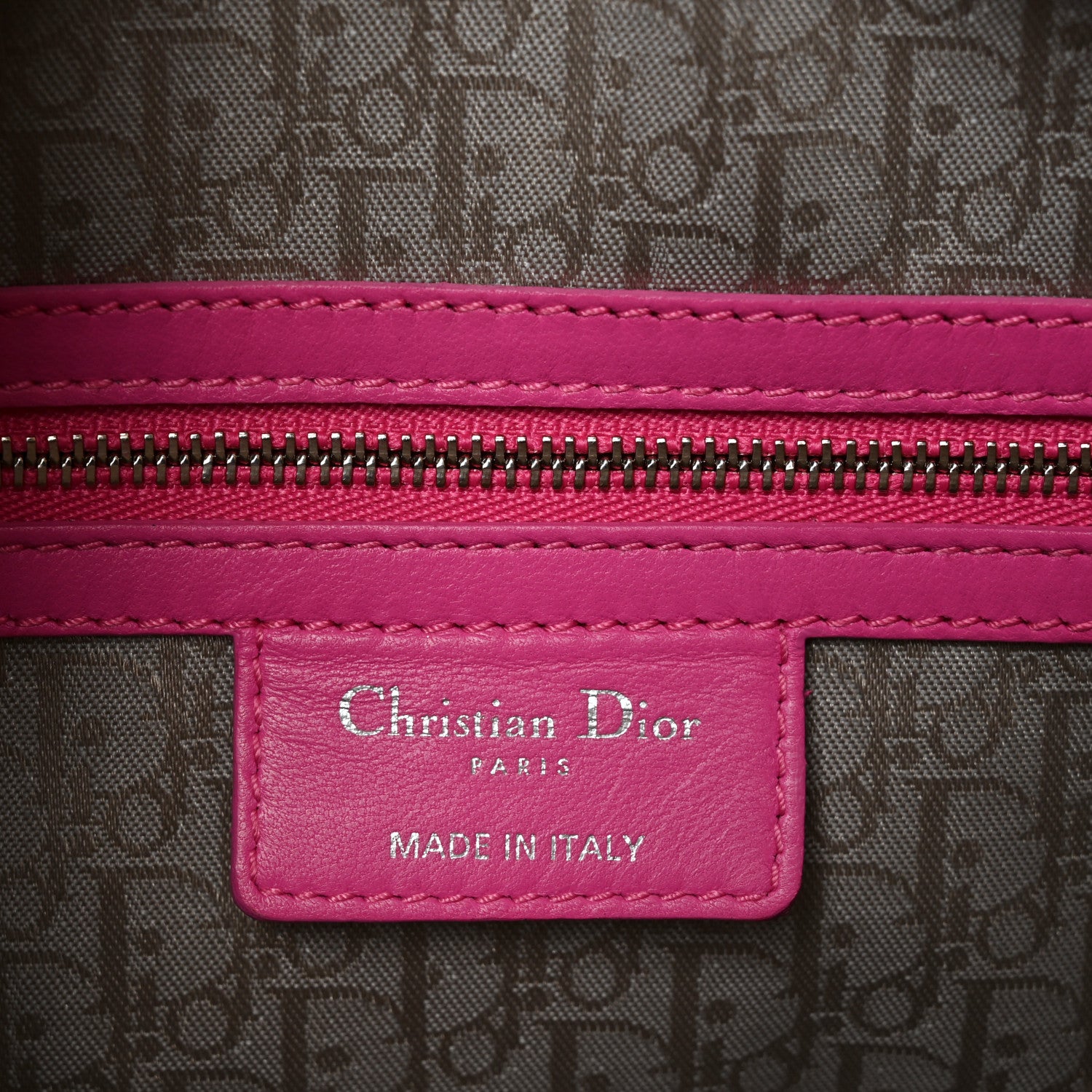 Christian Dior Lambskin Cannage Large Lady Dior Fuchsia Fuchsia 6 of 10