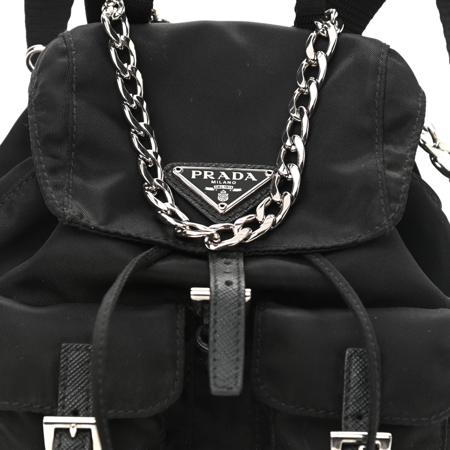 Nylon Vela Mini Crossbody Backpack Black