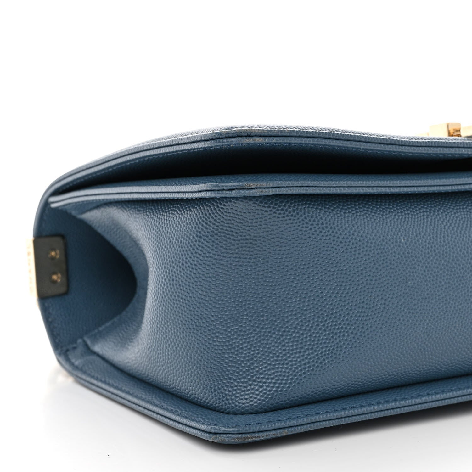 Chanel Caviar Chevron Quilted Medium Boy Flap Blue 9 of 11