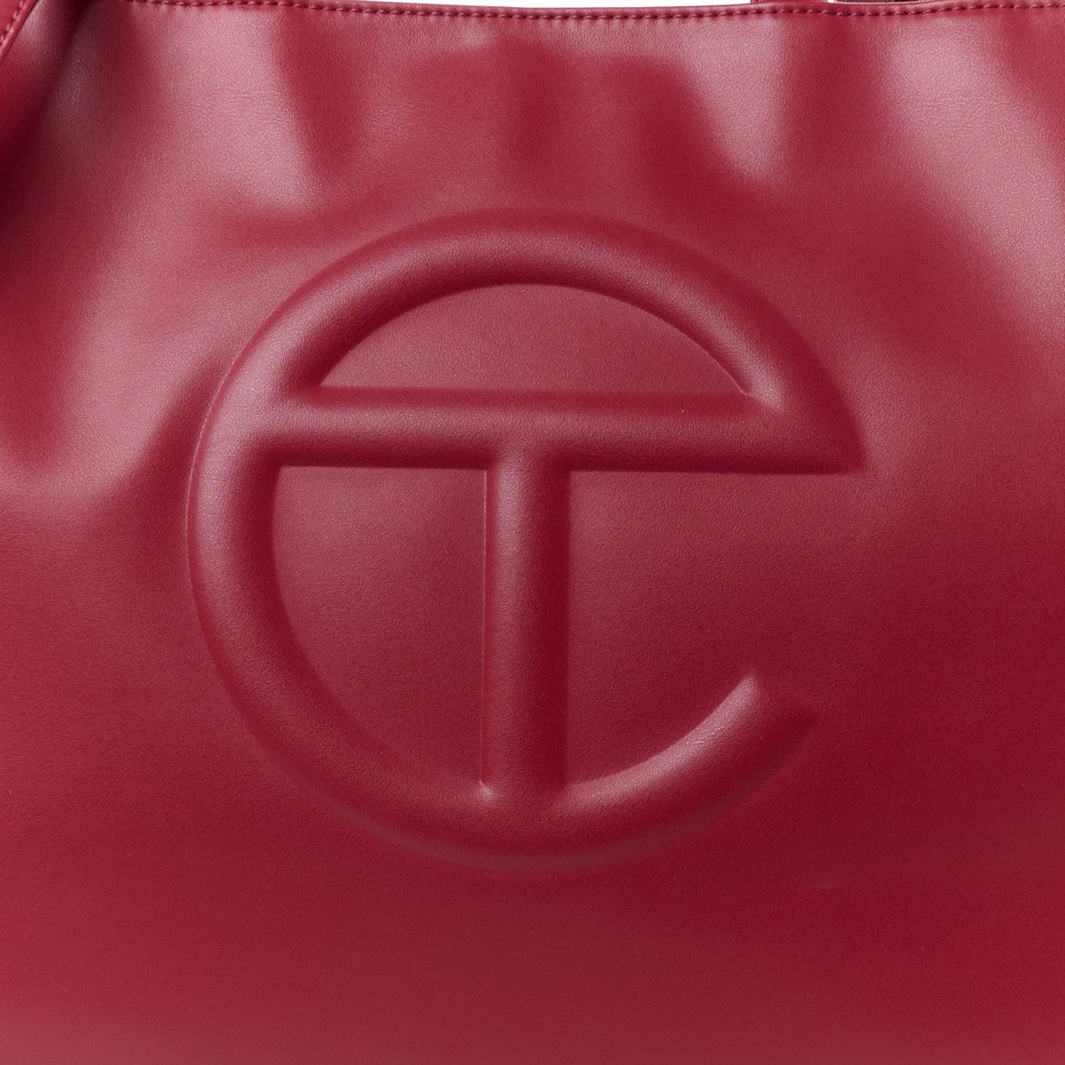 Telfar Vegan Leather Medium Shopping Bag Oxblood 8 of 10