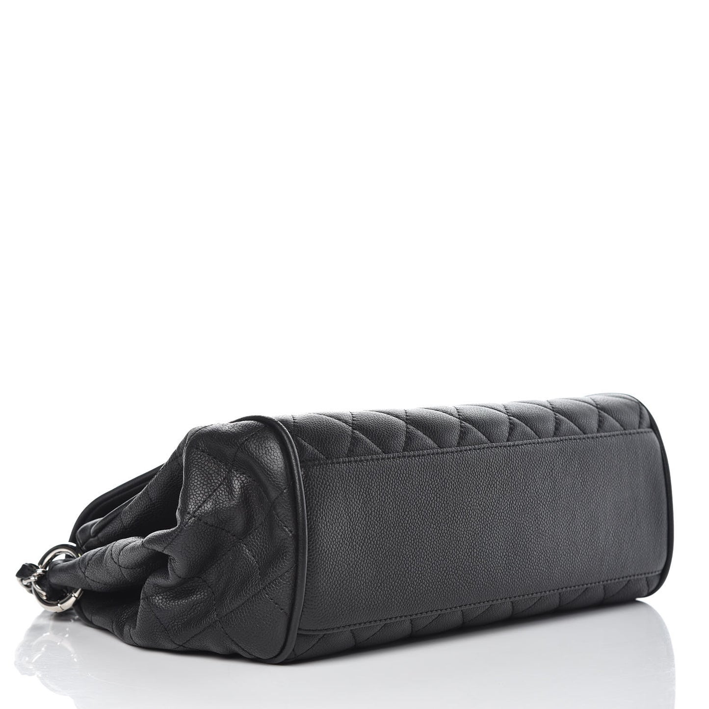 Caviar Quilted Timeless Accordion Flap Black