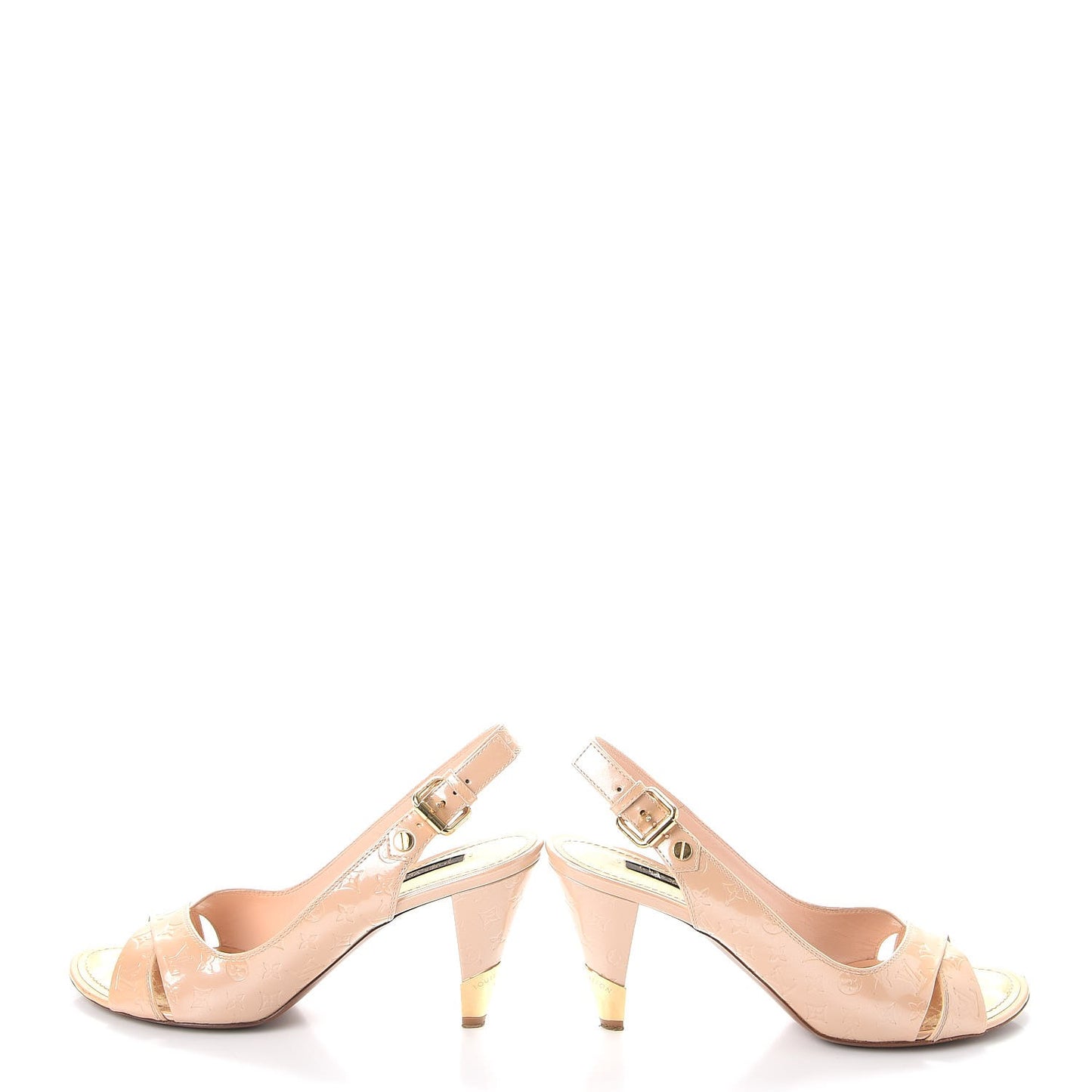 Vernis No Doubt Slingback Heels 36.5 Rose Poudre