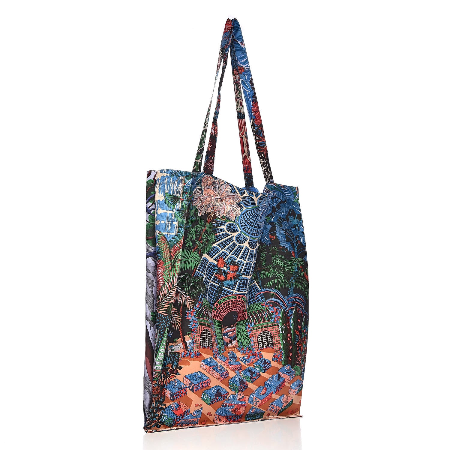 Hermes Silk Petit H Jardins D'Hiver Shopping Bag 3 of 8