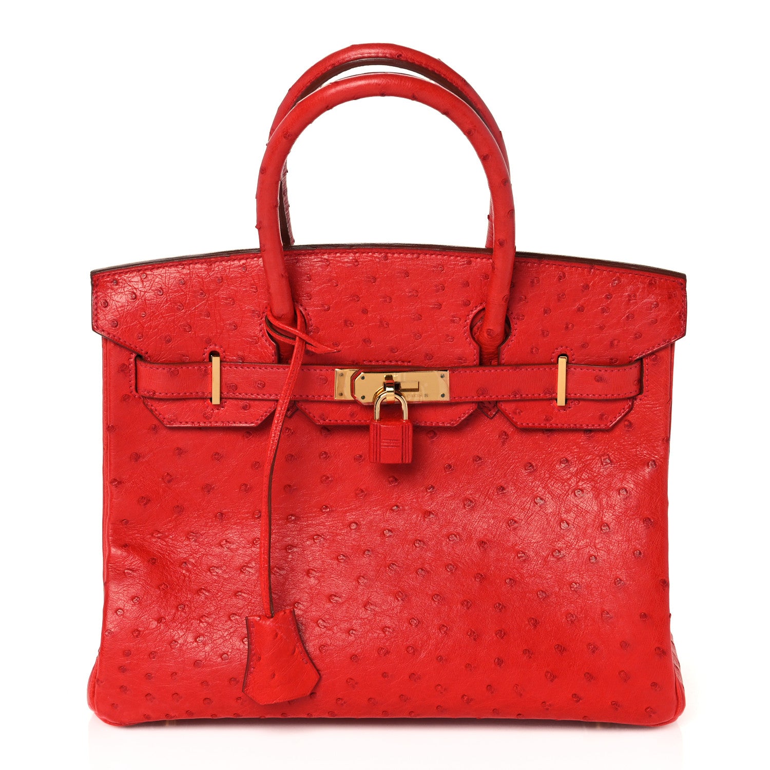 Hermes Ostrich Birkin 30 Rouge Vif 1 of 33