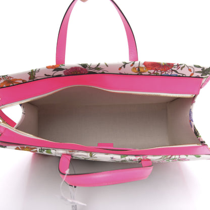 Gucci Canvas Large Flora Tote Pink Multicolor Fuchsia 5 of 10