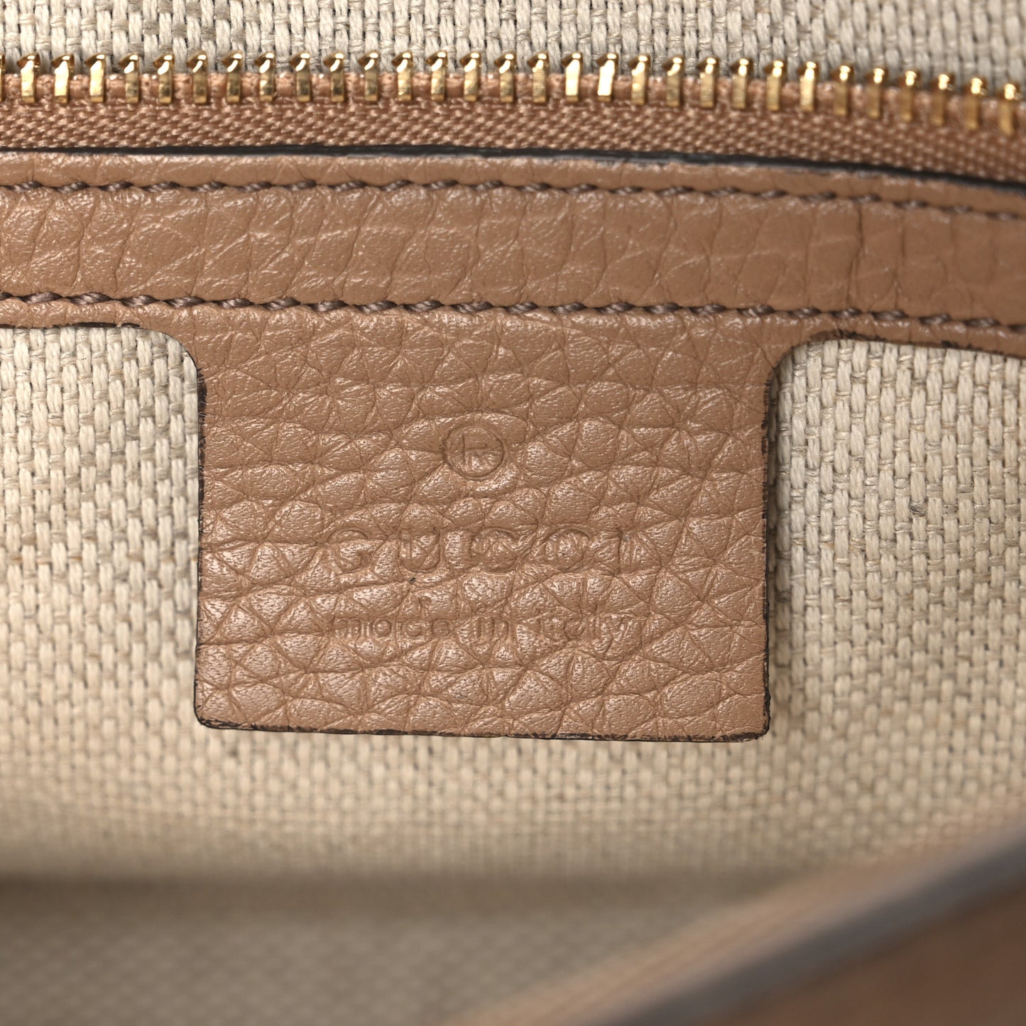 Pebbled Calfskin Medium Soho Flap Crossbody Camelia