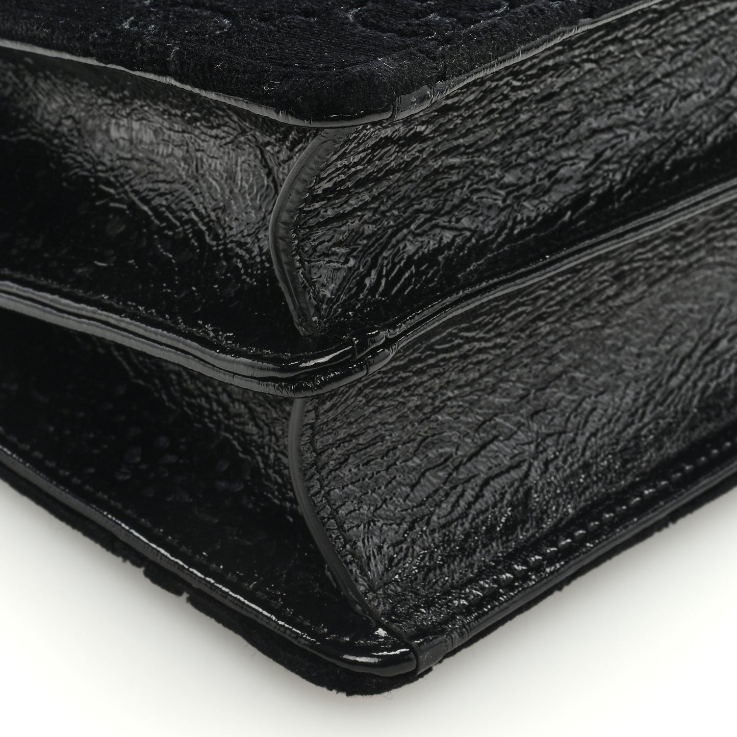 Velvet GG Monogram Small Dionysus Shoulder Bag Black