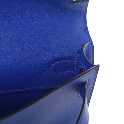 Hermes Swift Kelly Cut Clutch Pochette Bleu Electrique 8 of 11