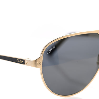 Cartier Santos de Cartier Sunglasses Gold Grey 8 of 10