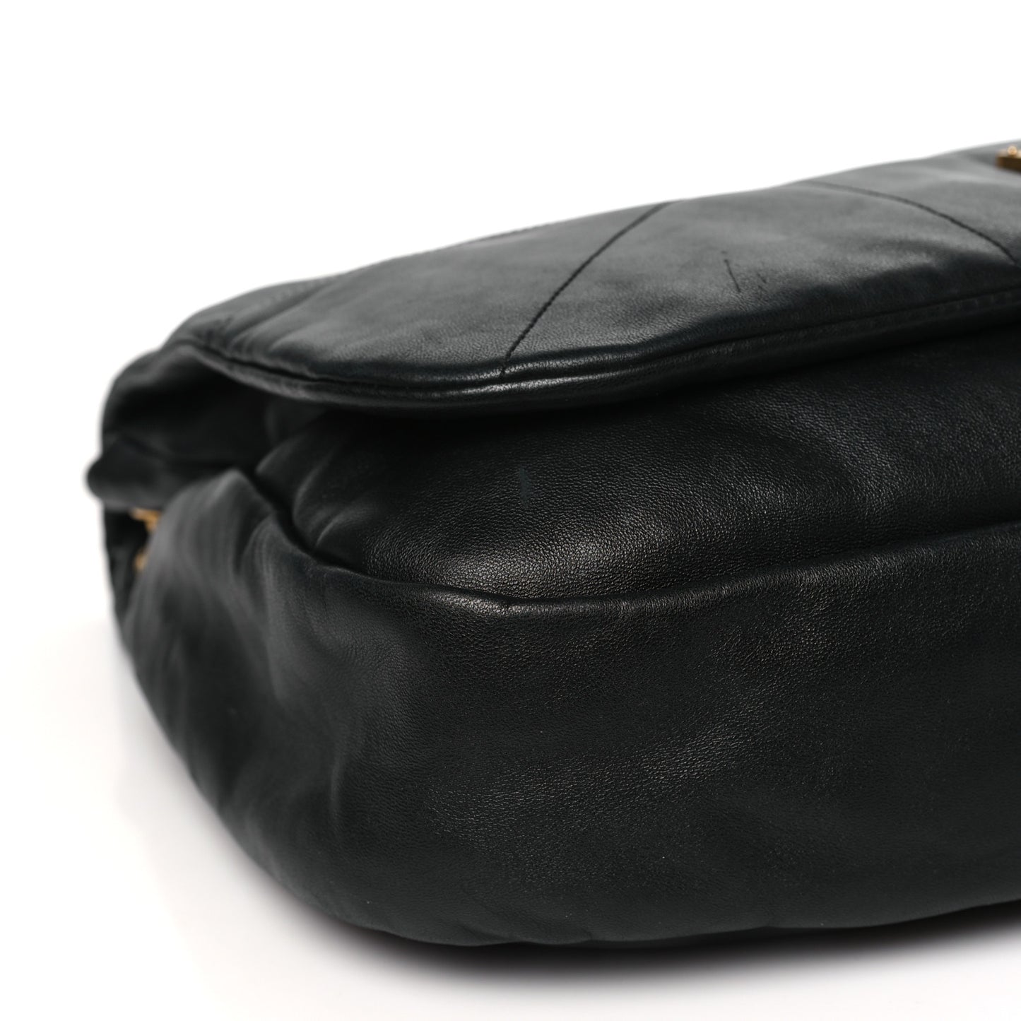 SAINT LAURENT Lambskin Matelasse Monogram Large Jamie 4.3 Black