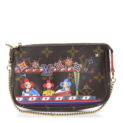 Louis Vuitton Monogram 2020 Christmas Animation Bumper Cars Mini Pochette Accessories Coquelicot 1 of 6