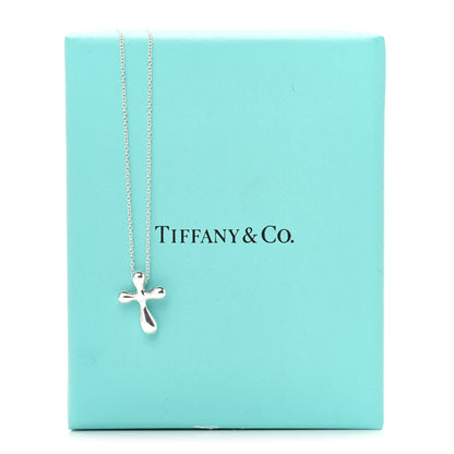 Tiffany Sterling Silver 16mm Elsa Peretti Cross Pendant Necklace 6 of 6