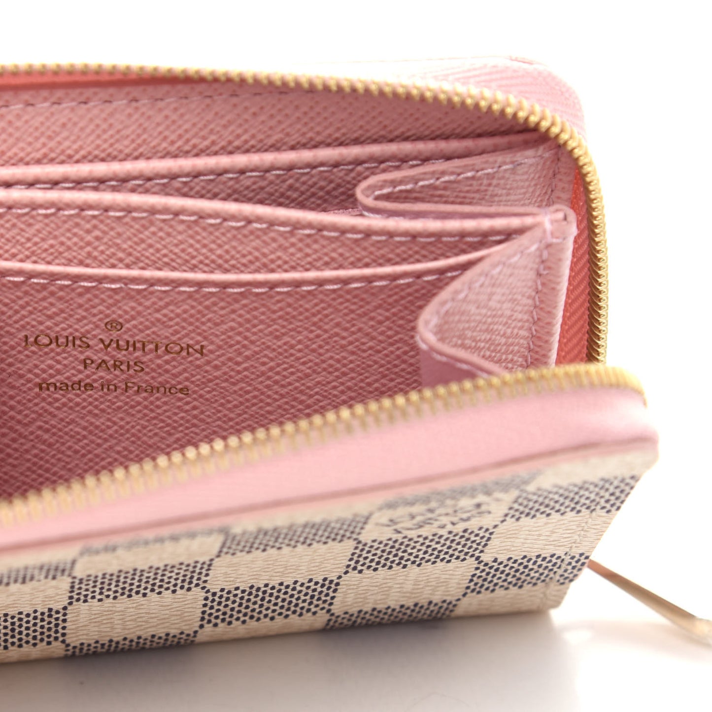 Damier Azur Zippy Coin Purse Rose Ballerine