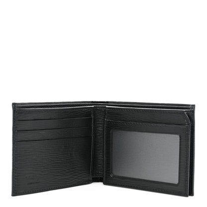 Salvatore Ferragamo Mens Stamped Calfskin Revival Bi-Fold Wallet Black 7 of 9