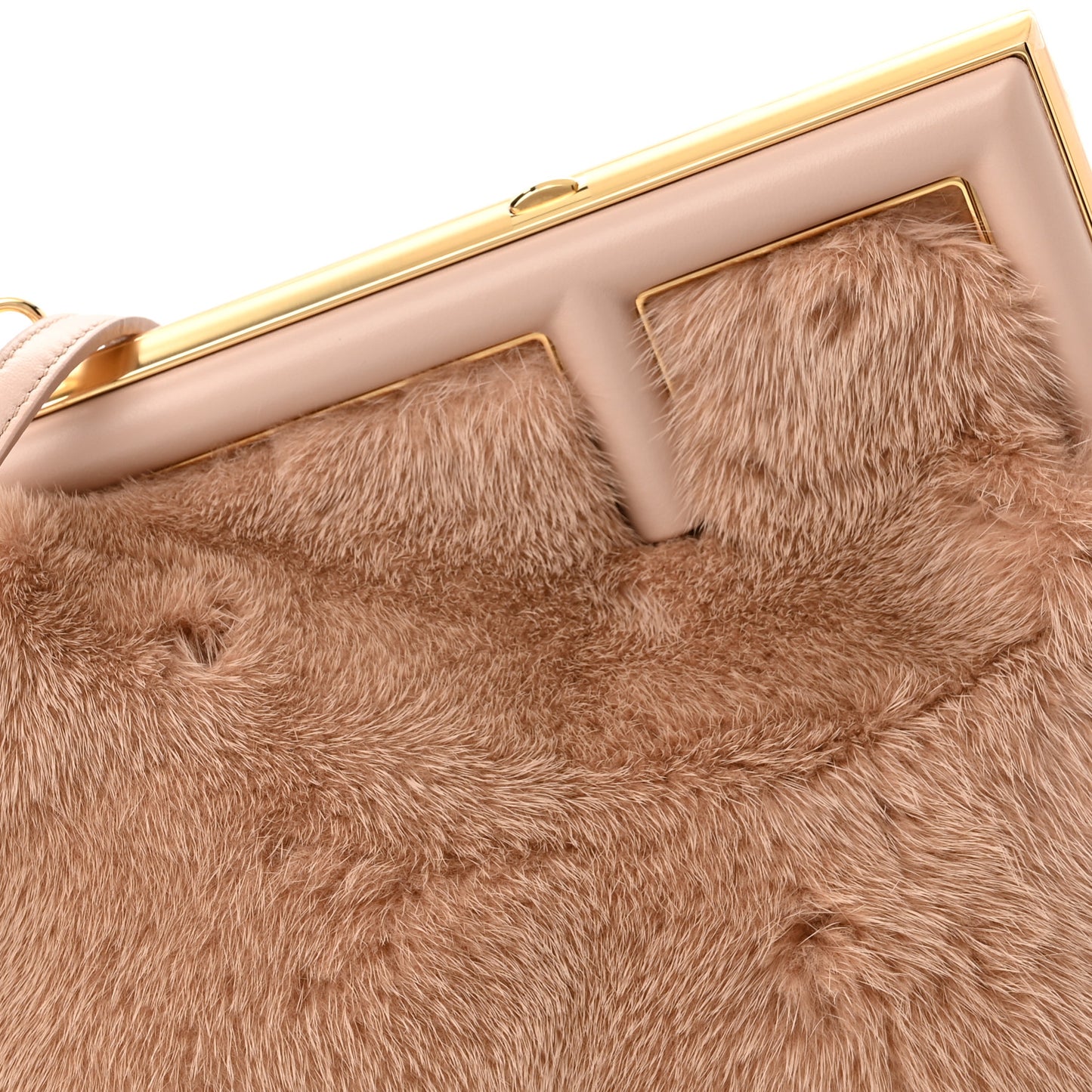 Mink Shiny Nappa Small Fendi First Rosa Plaster