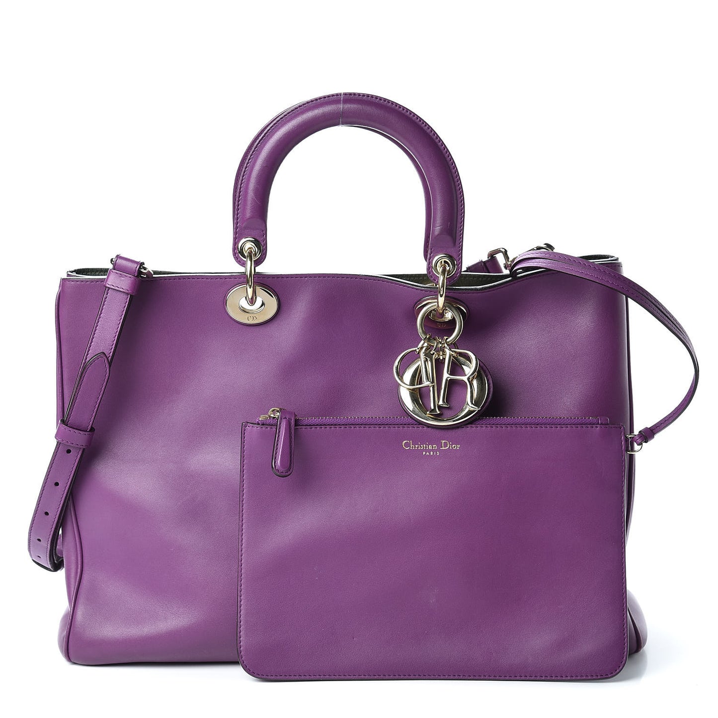 Smooth Calfskin Large Diorissimo Tote Purple
