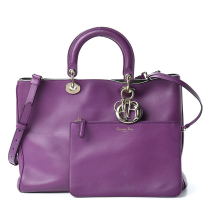 Christian Dior Smooth Calfskin Large Diorissimo Tote Purple 1 of 12