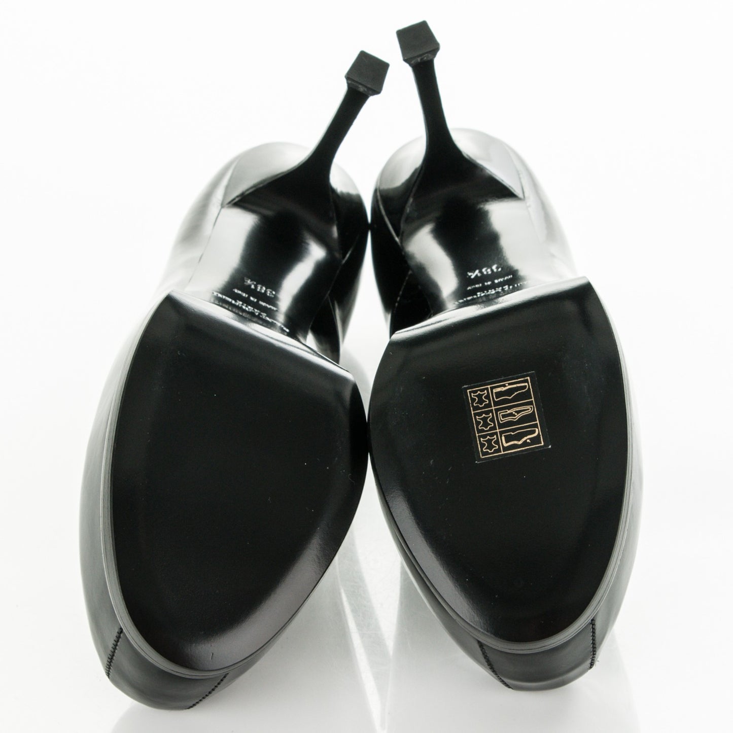Vitello Vernice Tribtoo 80 Pumps 38.5 Black