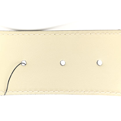 Gucci Nylon Calfskin Sylvie Web Double G 40mm Belt 80 32 Mystic White Hibiscus Red Maritime 5 of 5