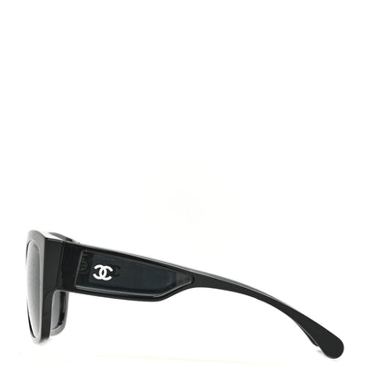 Chanel Acetate Polarized Butterfly Signature CC Sunglasses 5429-A Black 3 of 7