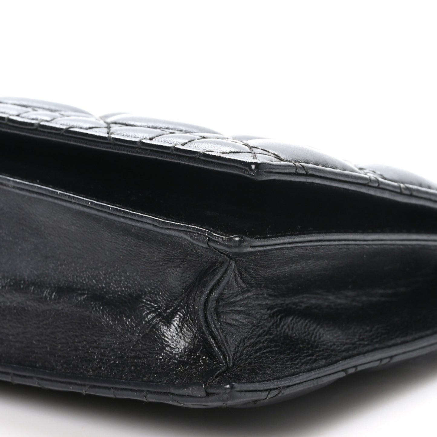 Lambskin Cannage Lady Dior Convertible Clutch Black