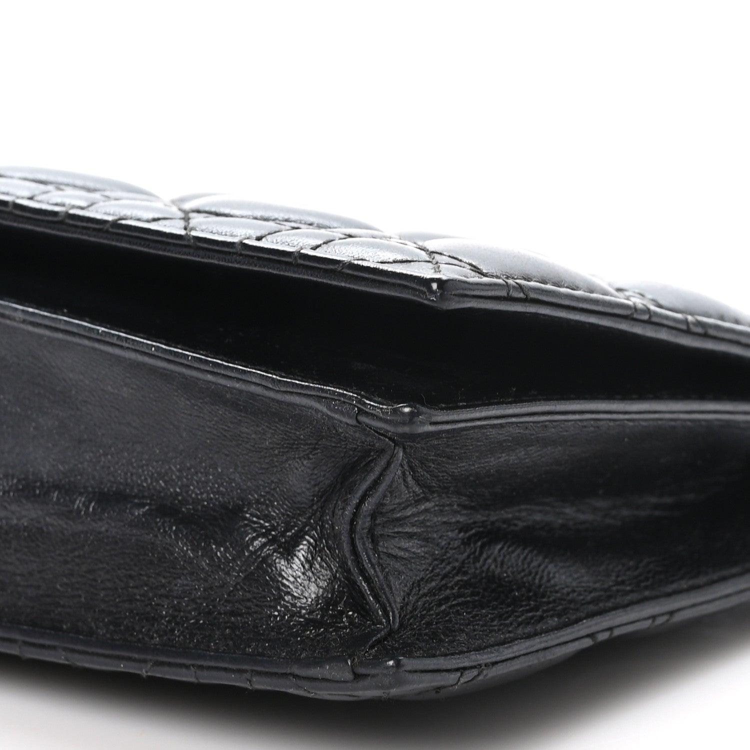 Christian Dior Lambskin Cannage Lady Dior Convertible Clutch Black 9 of 10